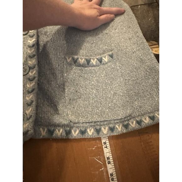 Vintage Woolrich Wool Cardigan Sweater Women Sz XL Deep Artic Heather Grannycore - Picture 10 of 12